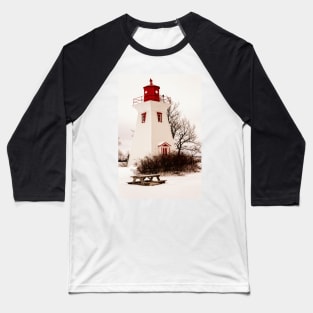 Seaside Lighthouse, Victoria, P.E.I. Baseball T-Shirt